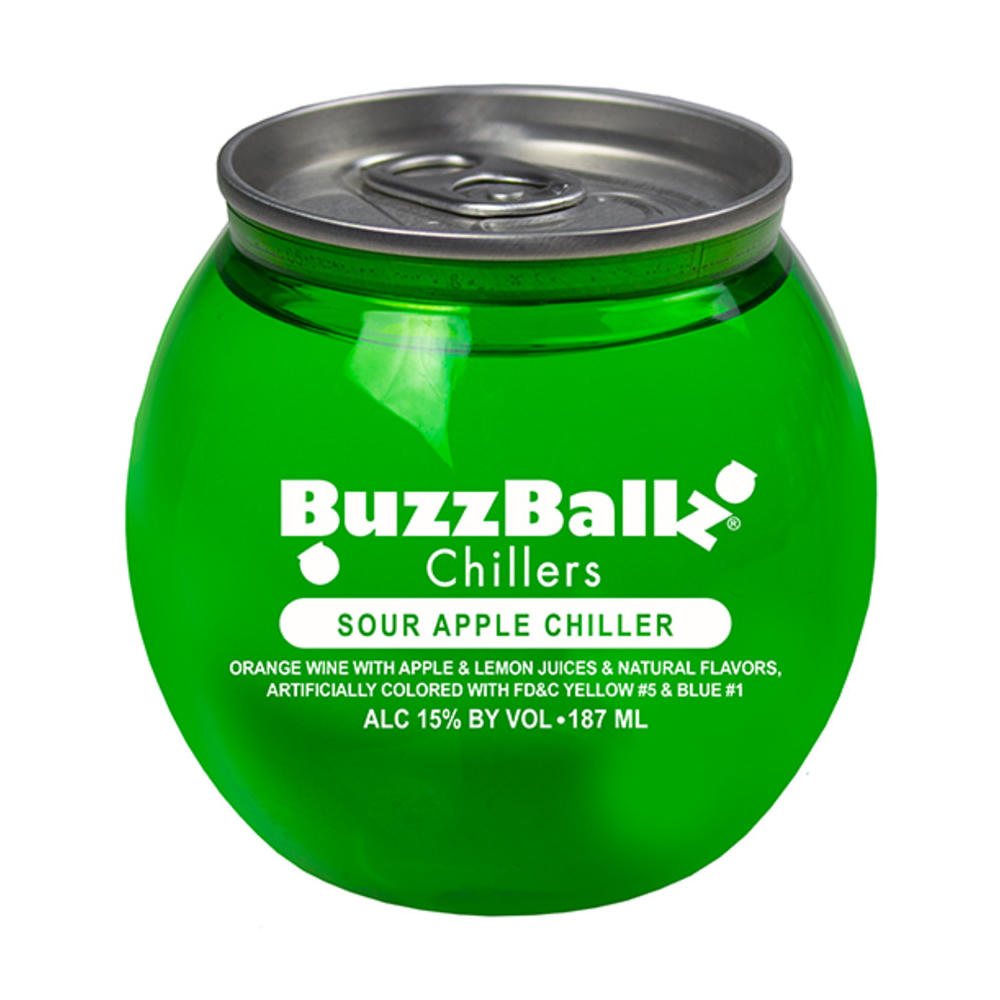 Buzzballz Sour Apple Chiller, 187 mL
