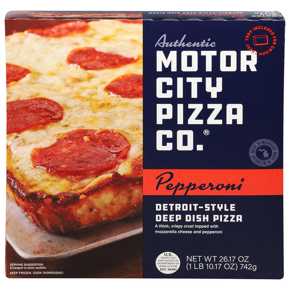 Authentic Motor City Pizza Co. Detroit-Style Deep Dish Frozen Pizza - Pepperoni , 26.17 oz