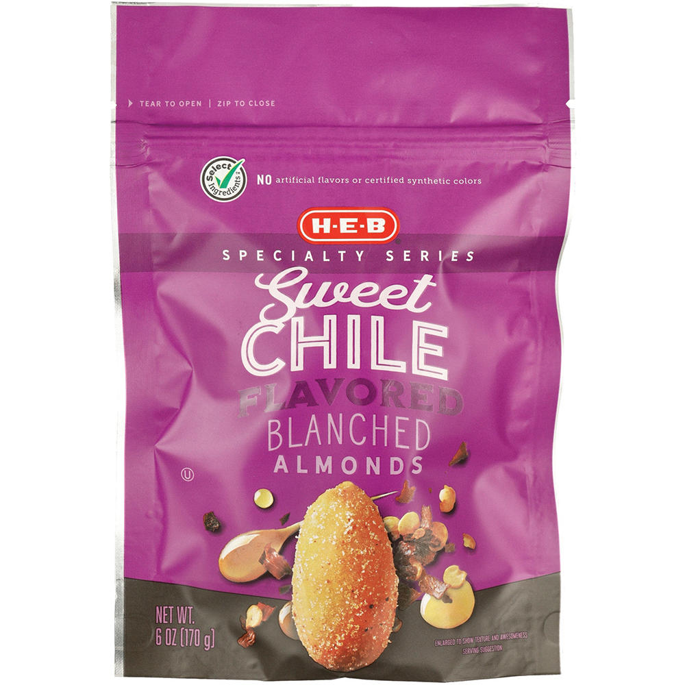 H-E-B Blanched Almonds - Sweet Chile, 6 oz