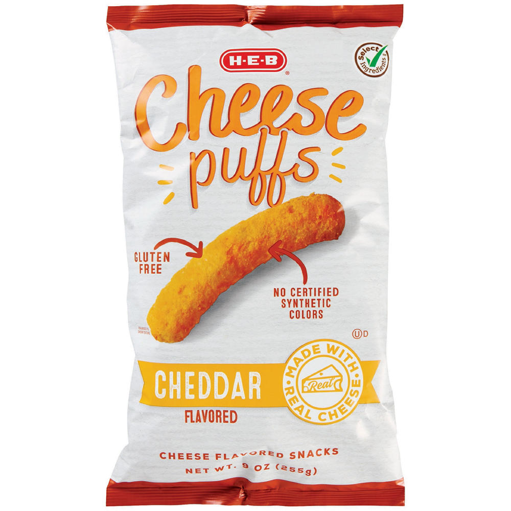 H-E-B Cheese Puffs - Cheddar, 9 oz