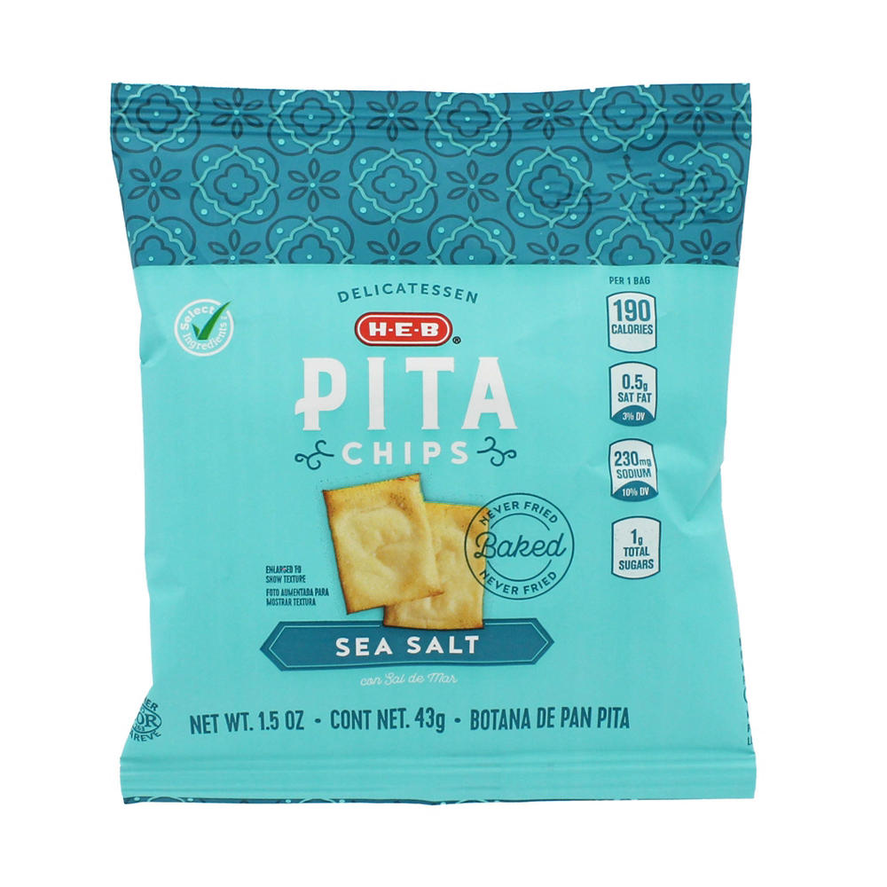 H-E-B Sea Salt Pita Chips, 1.5 oz