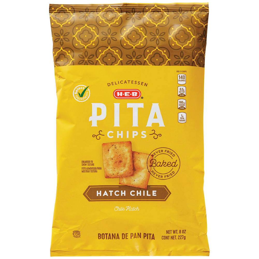 H-E-B Hatch Chile Pita Chips, 8 oz