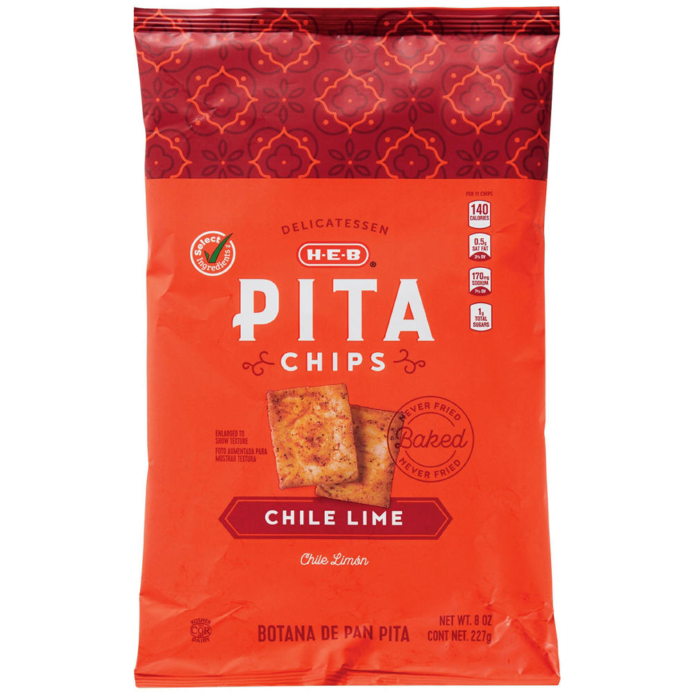H-E-B Chile Lime Pita Chips, 8 oz