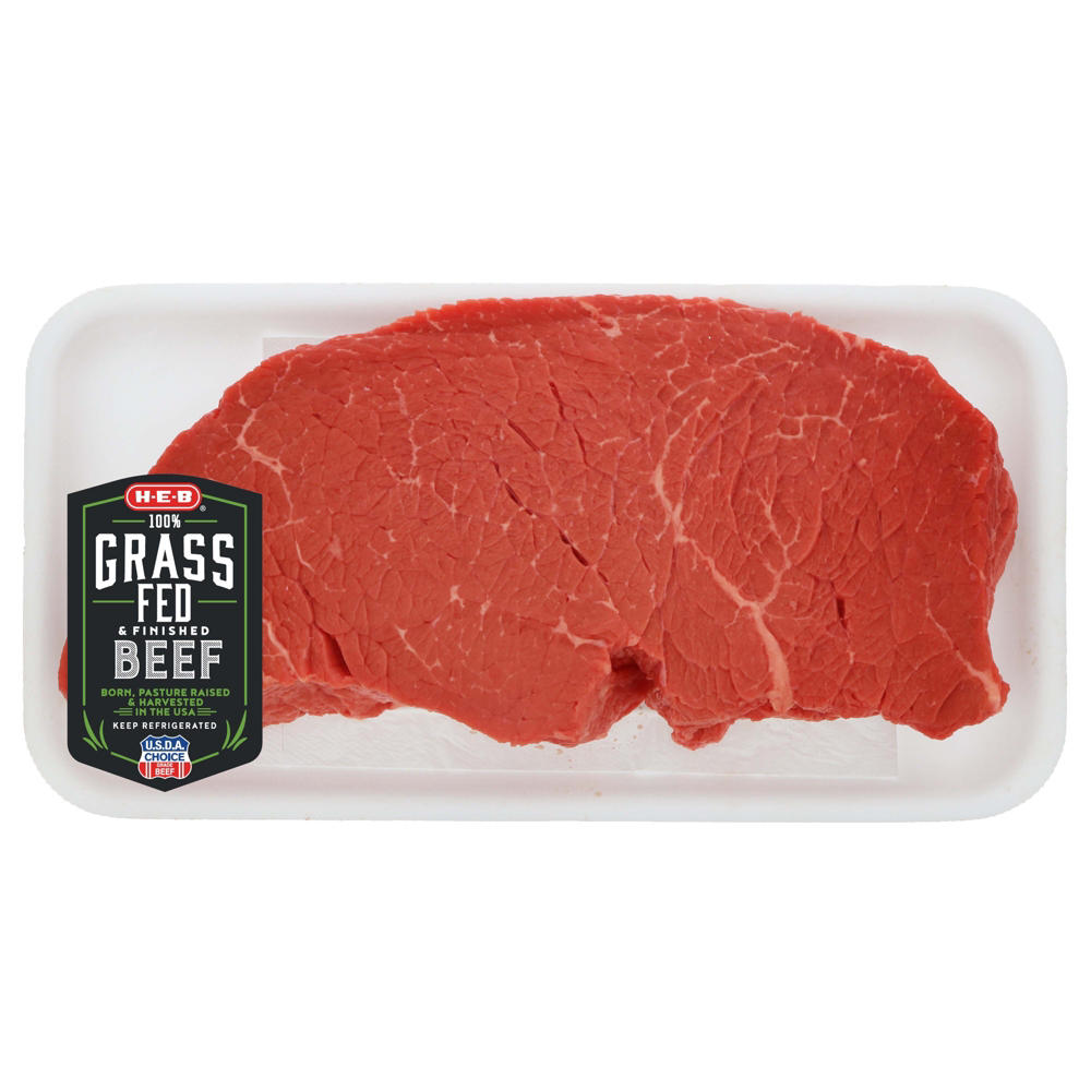 H-E-B Grass Fed Beef Top Round Steak London Boneless, USDA Choice, Avg. 1.34 lbs