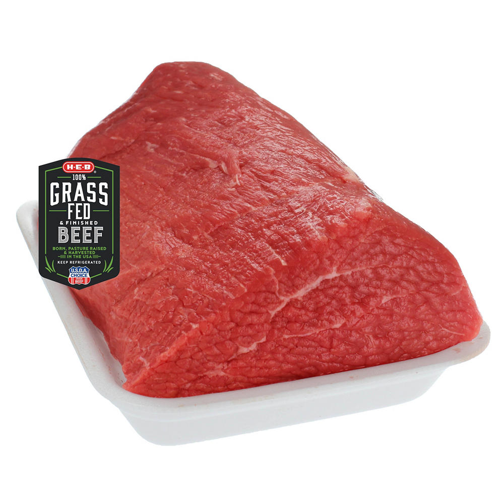 H-E-B Grass Fed Beef Eye of Round Roast Boneless, USDA Choice, Avg. 2.2 lbs