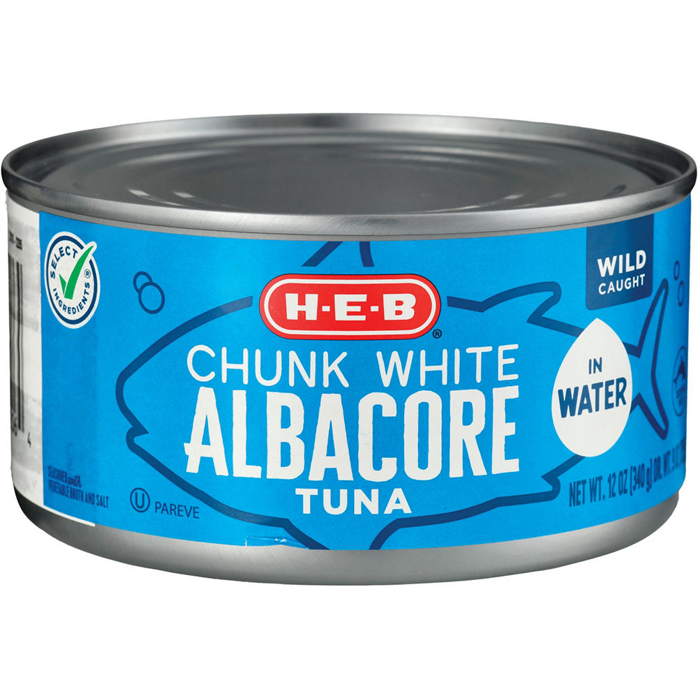 H-E-B Chunk White Albacore Tuna in Water, 12 oz