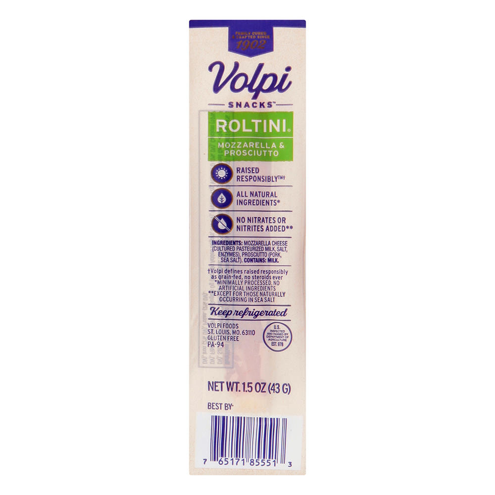 Volpi Roltini Single Cheese Snacks - Mozzarella & Prosciutto, 1.5 oz