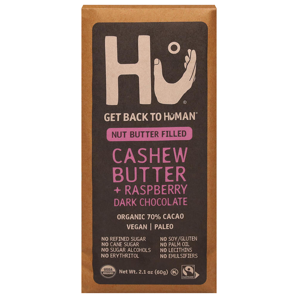 Hu Cashew Butter + Raspberry Dark Chocolate Bar, 2.1 oz