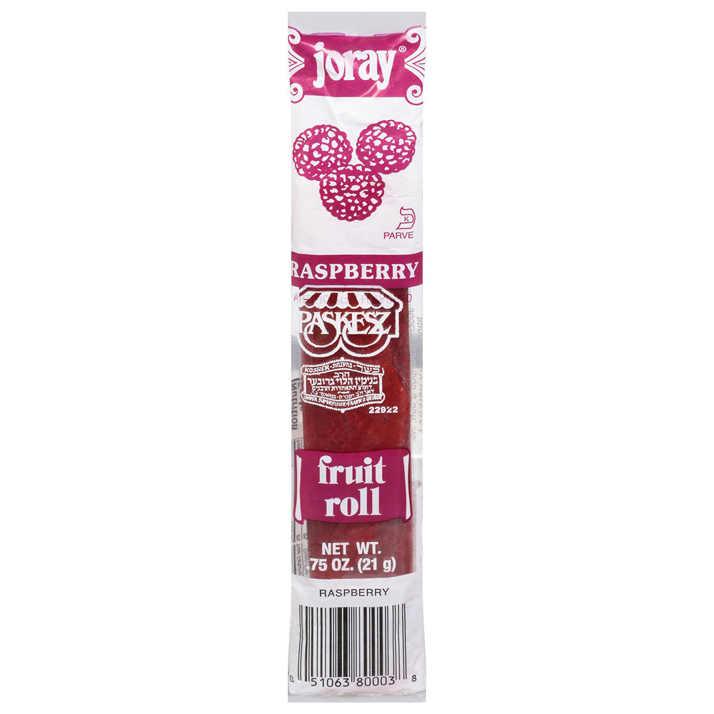 Paskesz Kosher Joray Raspberry Fruit Roll, 0.75 oz