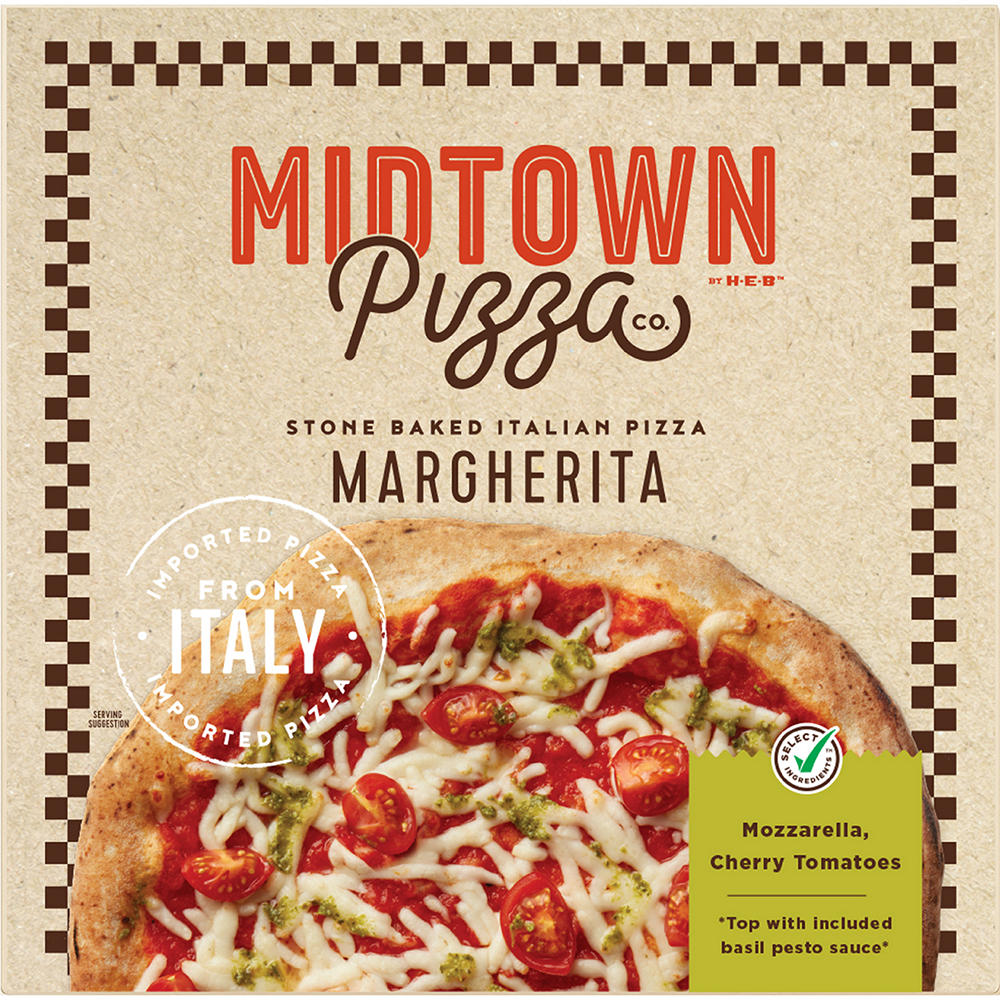 Midtown by H-E-B Margherita Stone Baked Italian Pizza, 15.4 oz