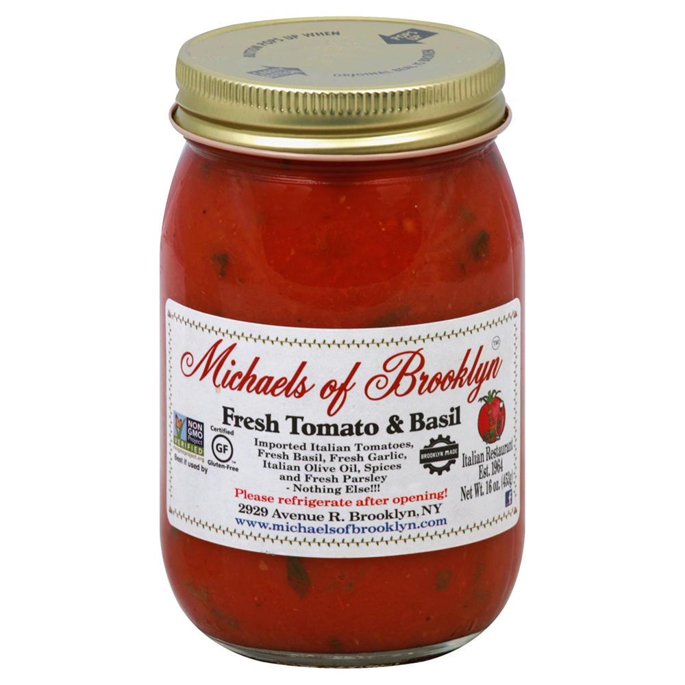 Michaels of Brooklyn Fresh Tomato & Basil Sauce, 16 oz