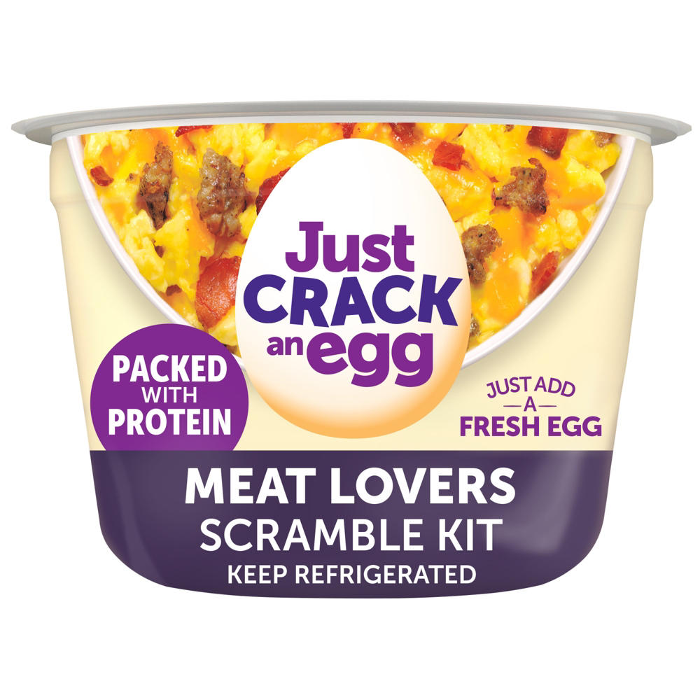 Just Crack an Egg Breakfast Scramble Kit - Protein Packed Meat Lovers, 2.25 oz