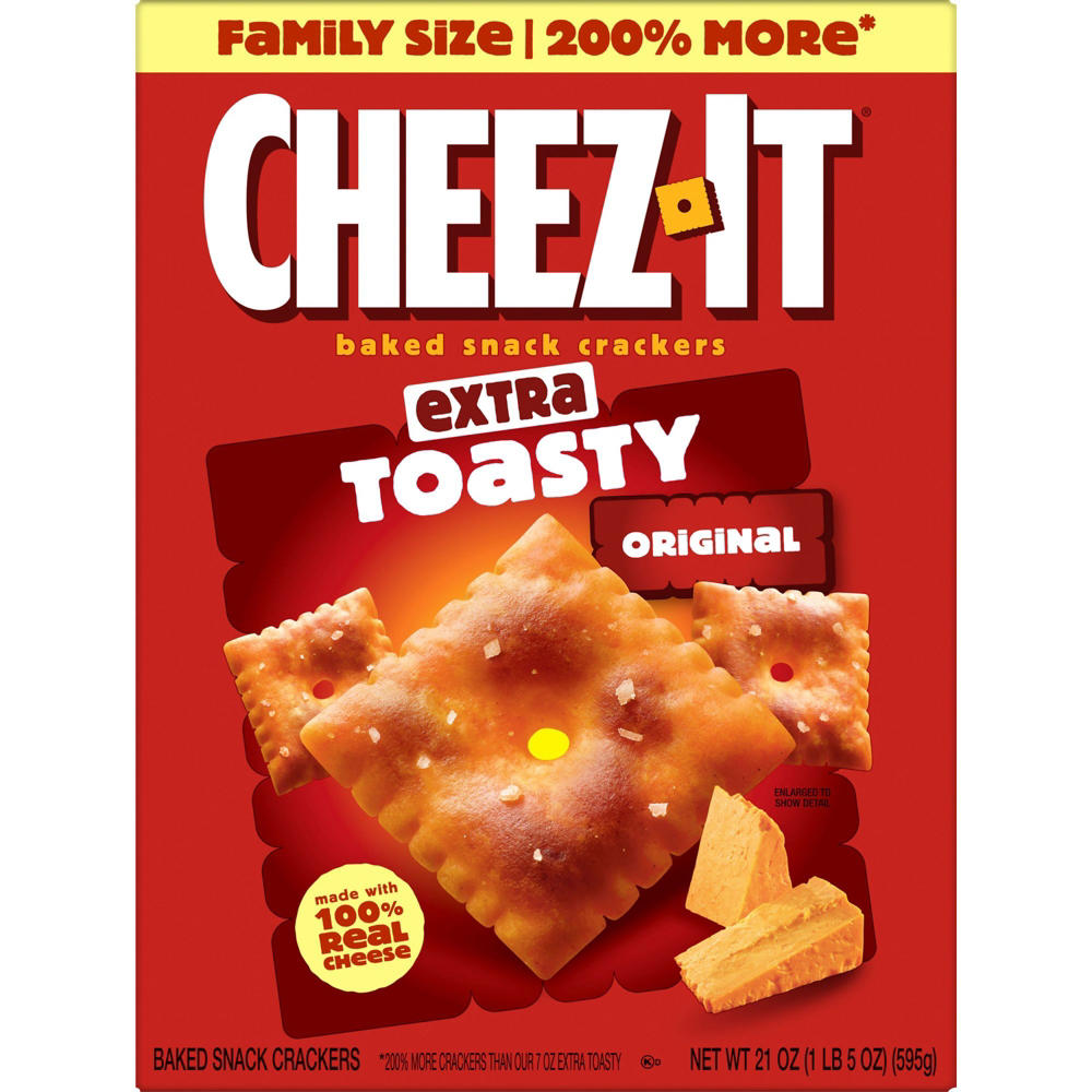 Cheez-It Extra Toasty Cheese Crackers, 21 oz