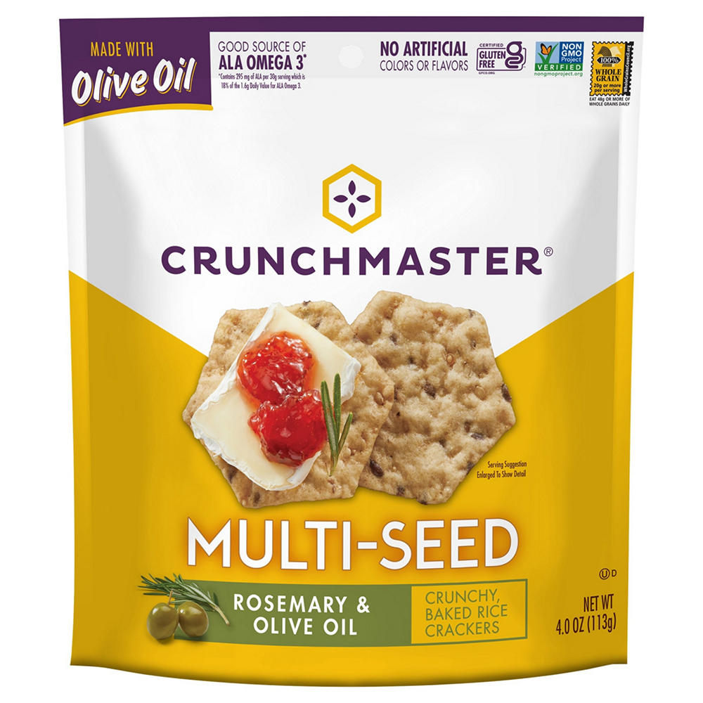 Crunchmaster Multi-Seed Rosemary Olive Oil Crackers, 4 oz