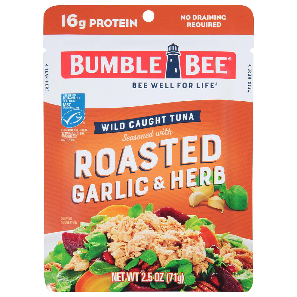 Bumble Bee Roasted Garlic & Herb Seasoned Tuna Pouch, 2.5 oz