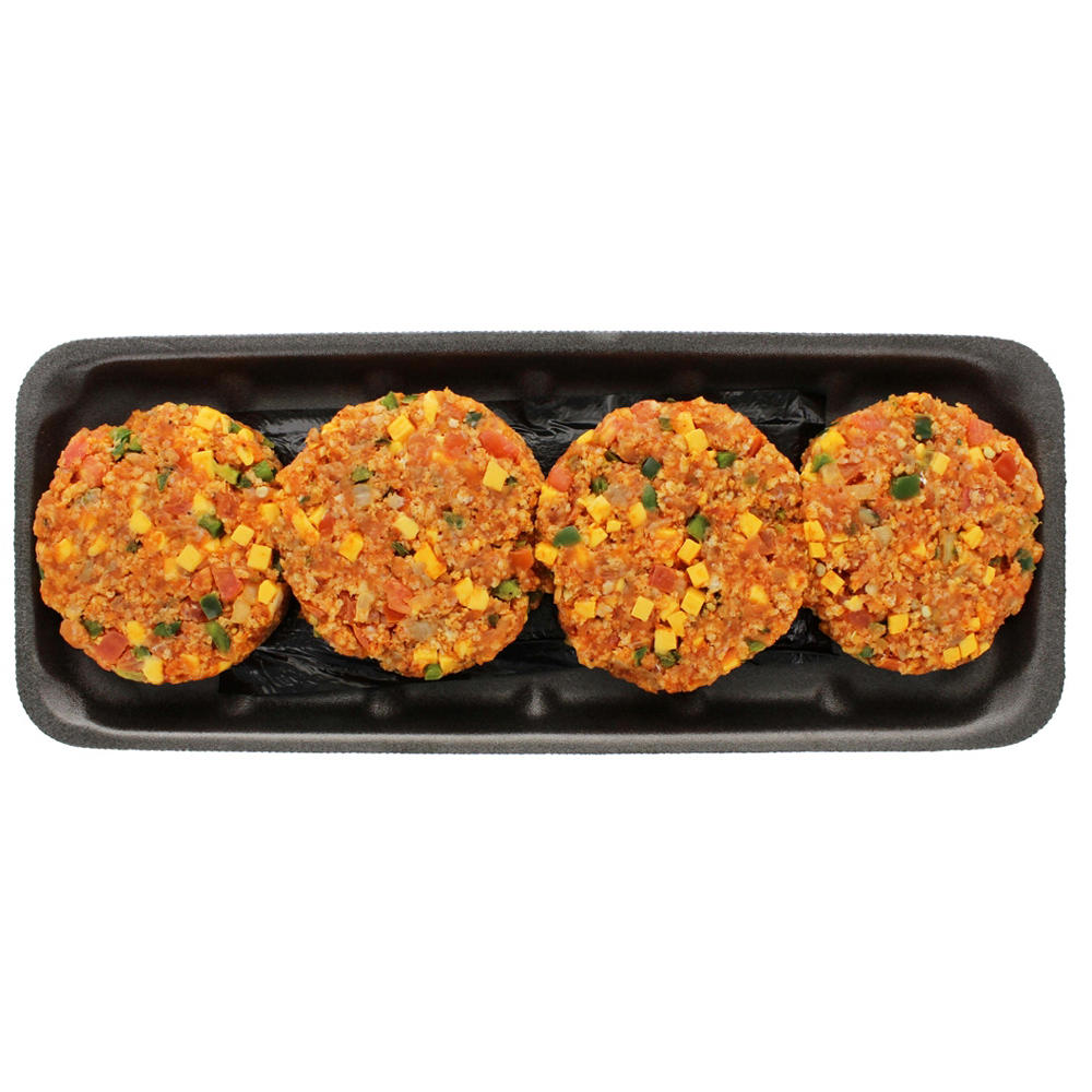 H-E-B Fish Market Salmon Burger Patties - Fiesta Jalapeno, 4 ct