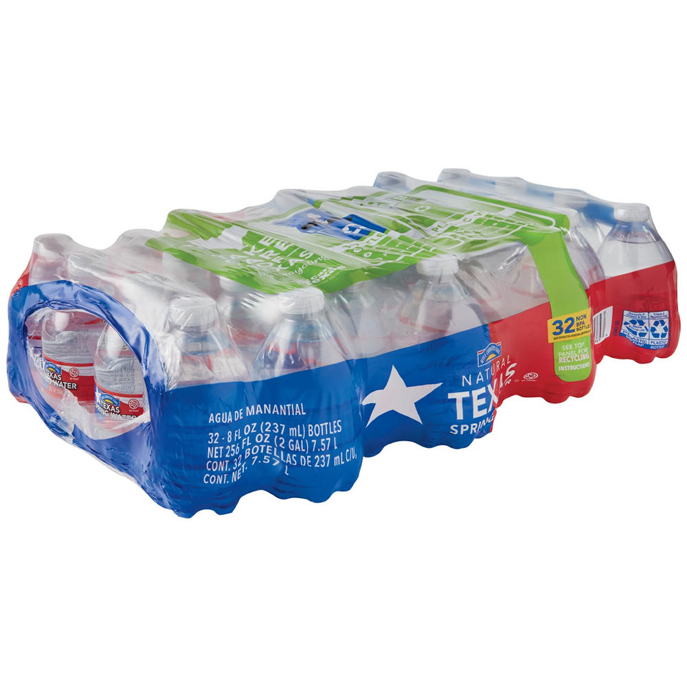 Hill Country Fare Natural Texas Spring Water 32-pk Bottles, 8 oz