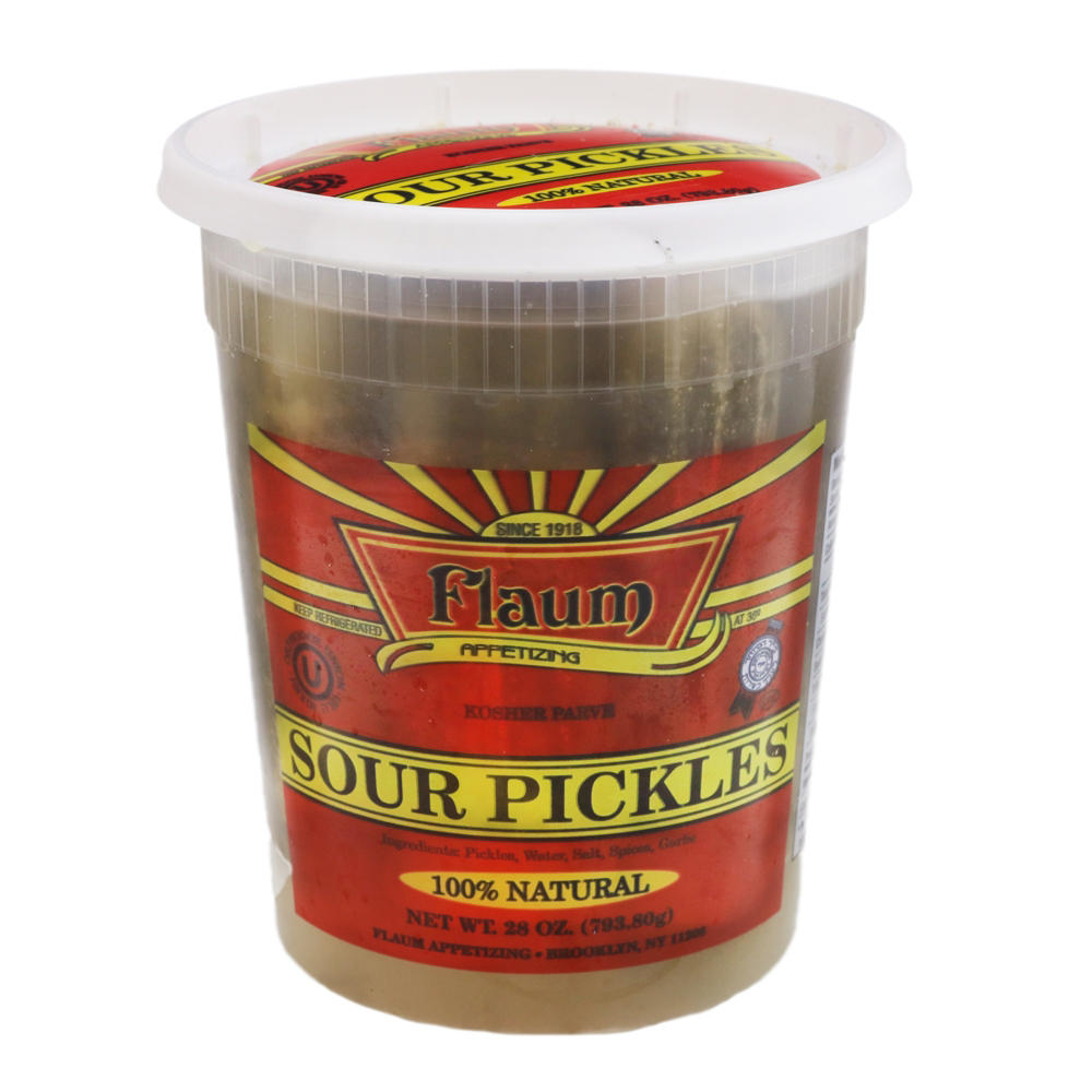 Flaum Kosher Sour Pickles, 28 oz