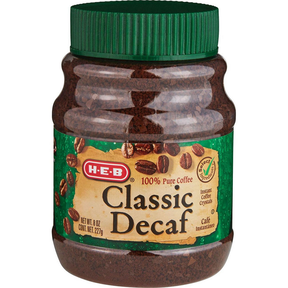 H-E-B Classic Decaf Instant Coffee, 8 oz