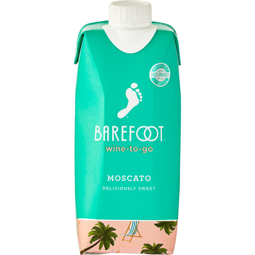 Barefoot Wine To Go Moscato California White Wine, 500 mL