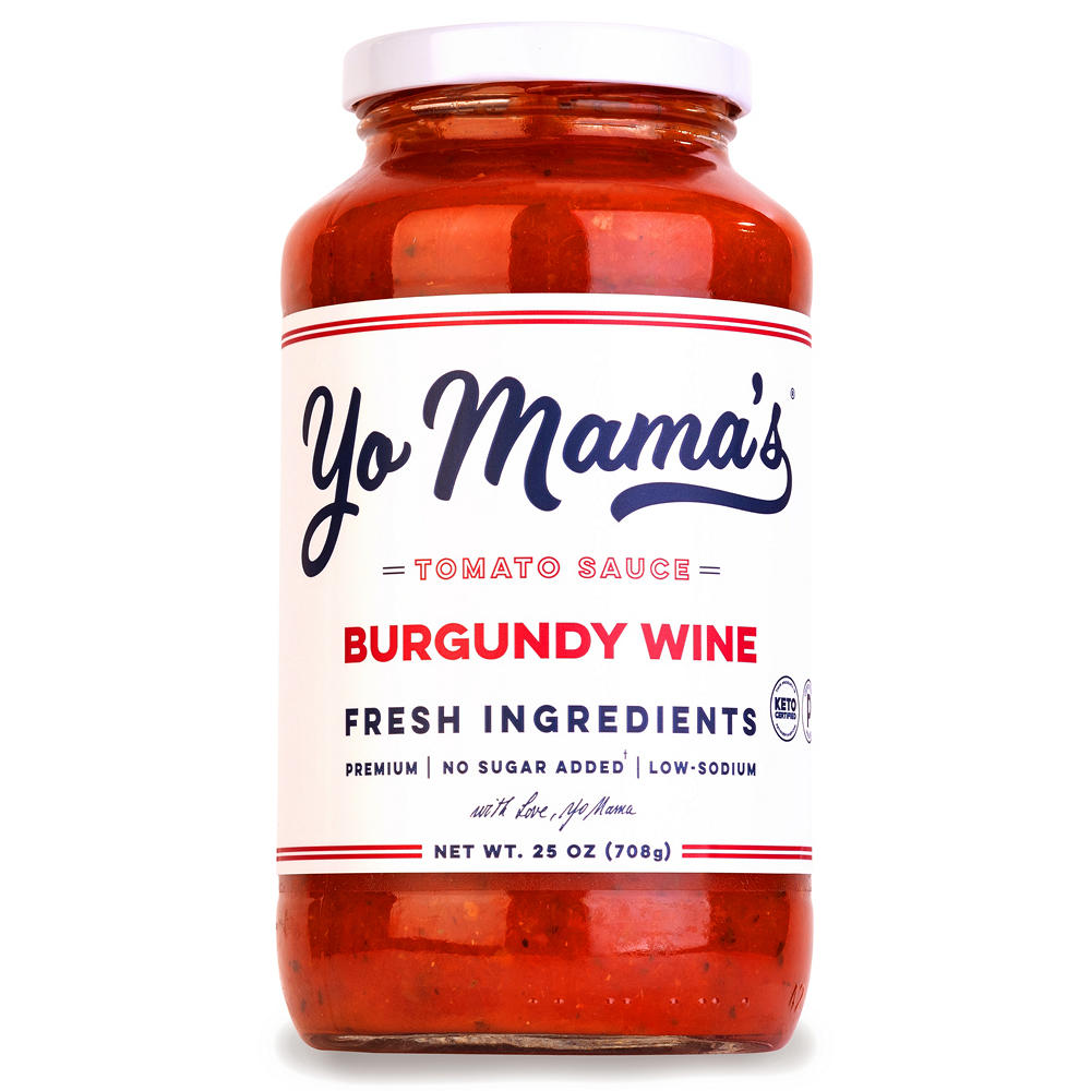 Yo Mama's Burgundy Wine Tomato Sauce, 25 oz