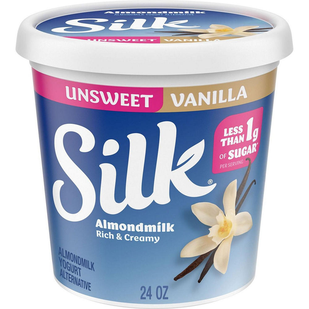 Silk Unsweetened Almond Milk Yogurt Alternative - Vanilla, 24 oz