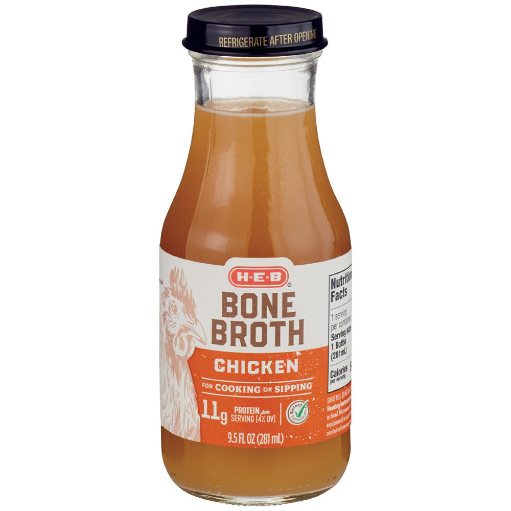 H-E-B Chicken Bone Broth, 9.5 oz