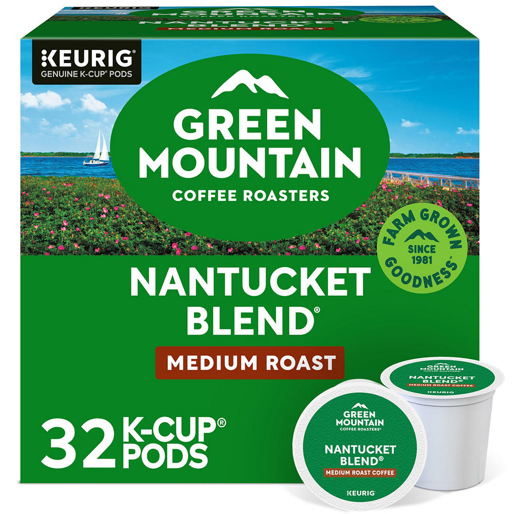 Green Mountain Coffee Nantucket Blend Medium Roast Single Serve Coffee K Cups, 32 ct
