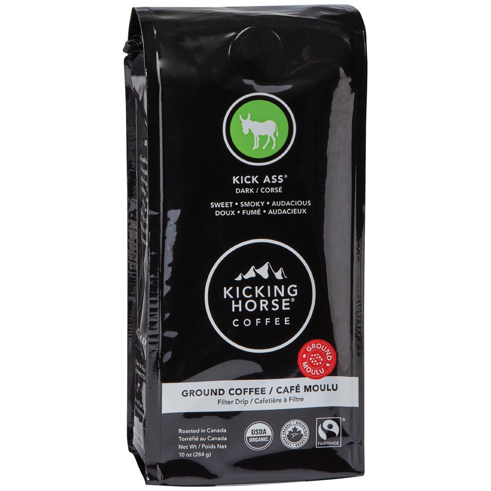 Kicking Horse Kick Ass Dark Roast Ground Coffee, 10 oz