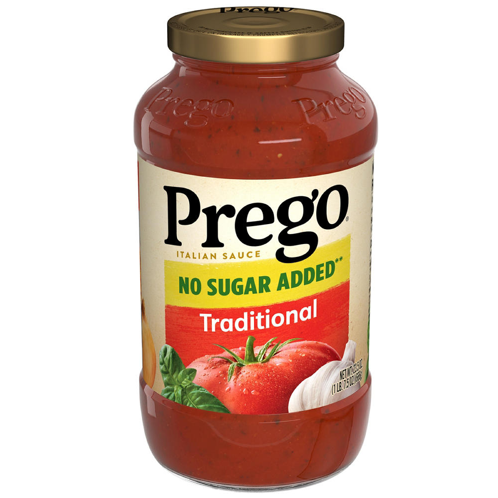Prego Traditional No Sugar Added Pasta Sauce, 23.5 oz