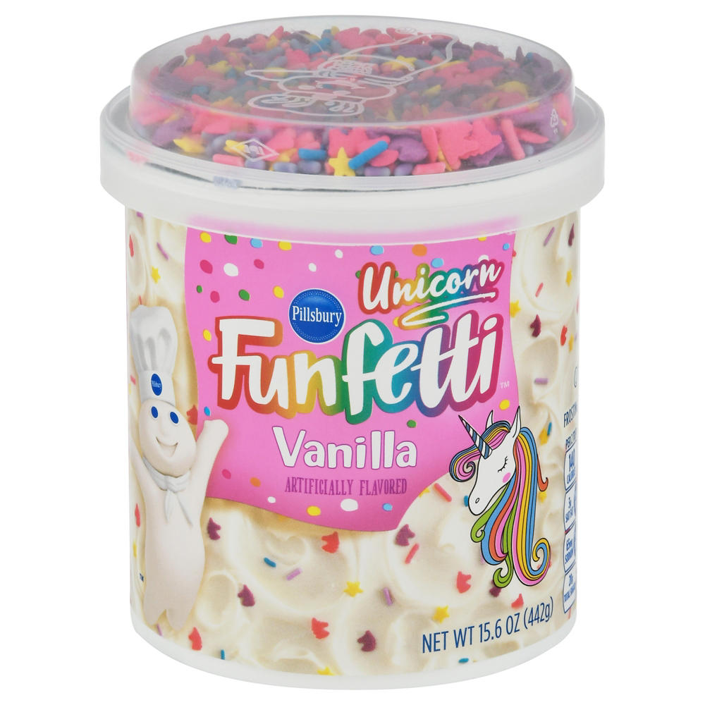 Pillsbury Unicorn Funfetti Vanilla Frosting, 15.6 oz