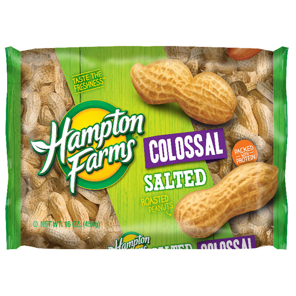 Hampton Farms Colossal Salted Roasted Peanuts, 16 oz