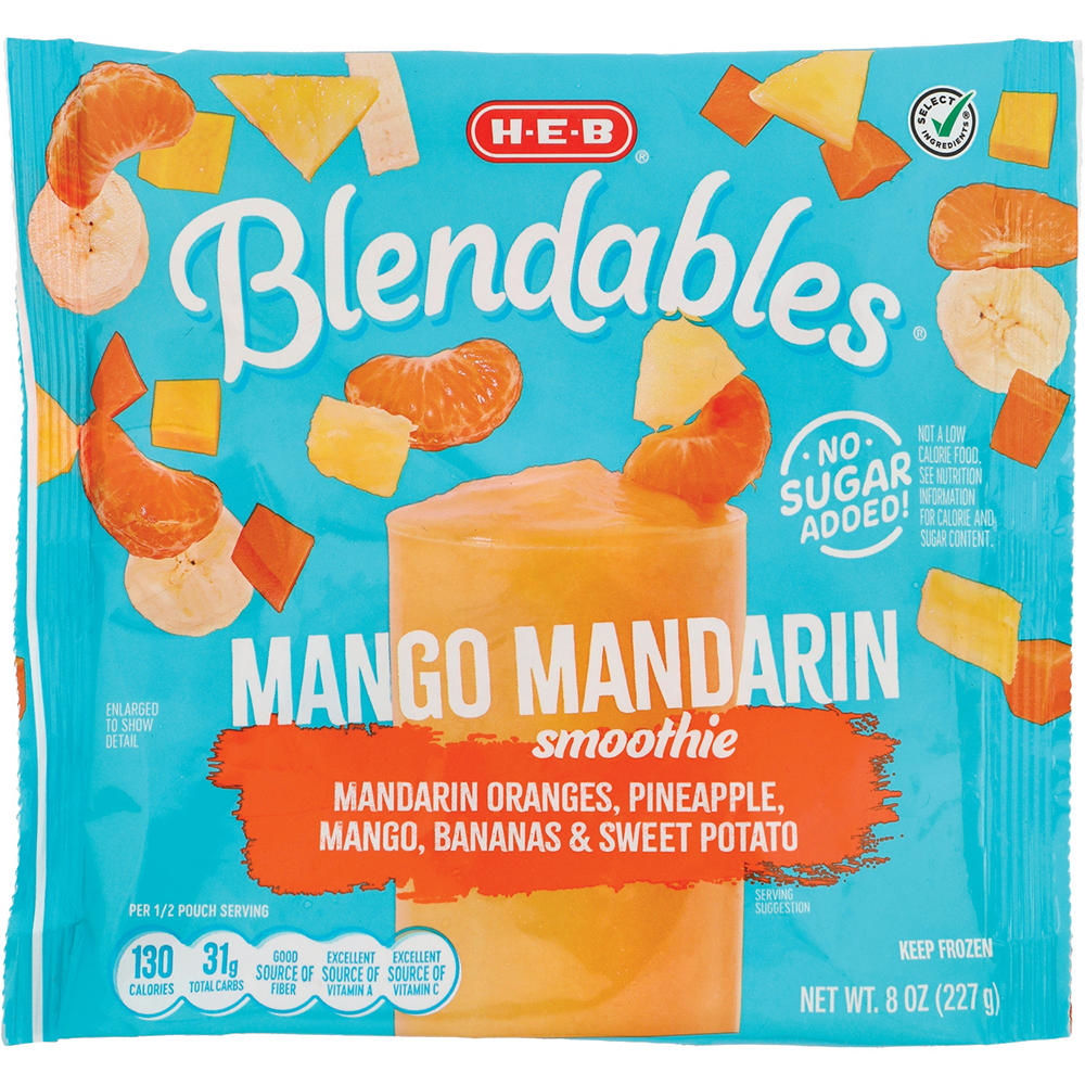 H-E-B Blendables Mango Mandarin Smoothie, 8 oz