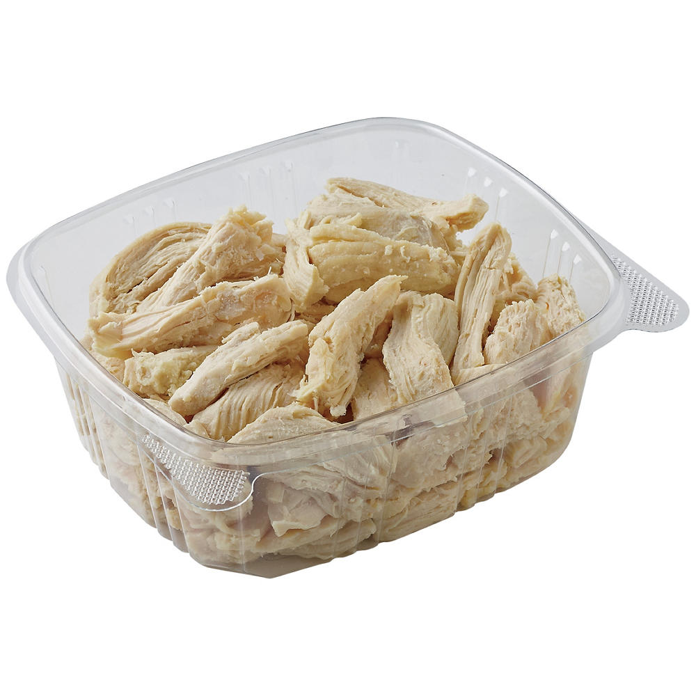 Meal Simple by H-E-B Shredded White Meat Chicken - Large (Sold Cold), Avg. 1.05 lbs