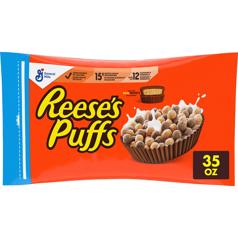 General Mills Reese's Puffs Cereal Bag, 35 oz