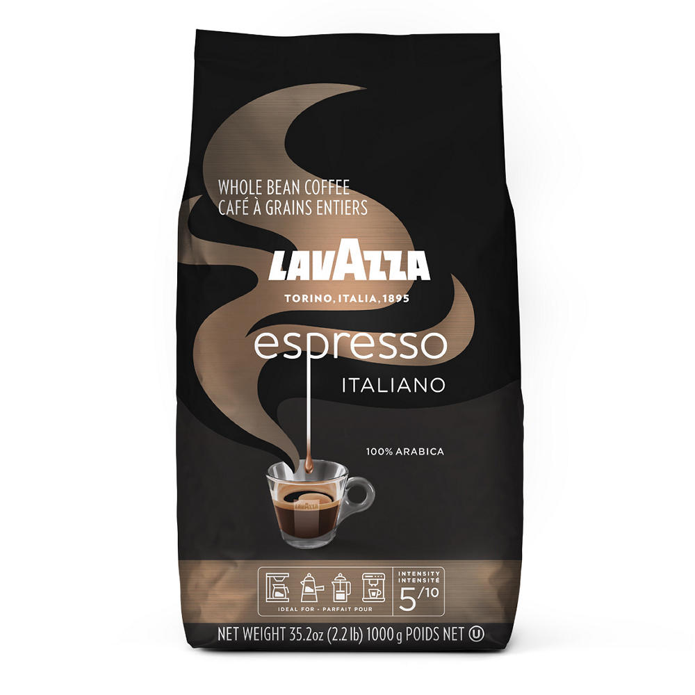 Lavazza Italiano Espresso Whole Bean Coffee, 2.2 lbs
