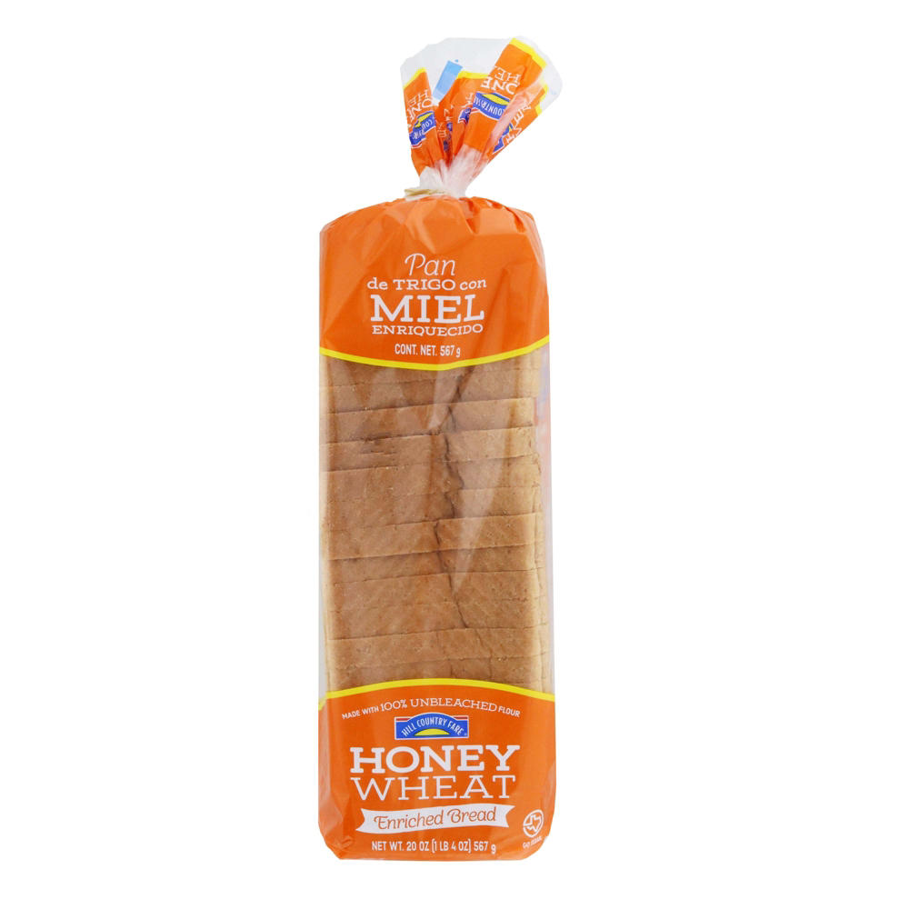 Hill Country Fare Honey Wheat Enriched Sliced Bread, 20 oz