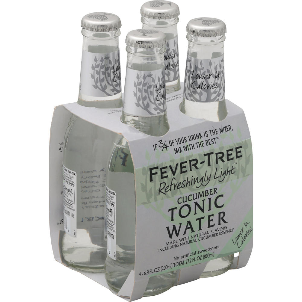 Fever-Tree Refreshingly Light Light Cucumber Tonic Water 6.8 oz Bottles, 4 pk