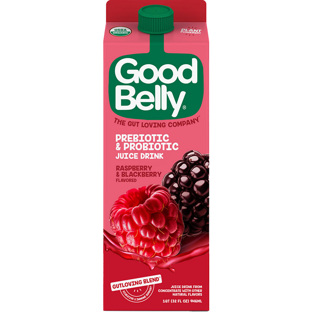 GoodBelly Probiotics Juice Drink - Raspberry Blackberry, 32 oz