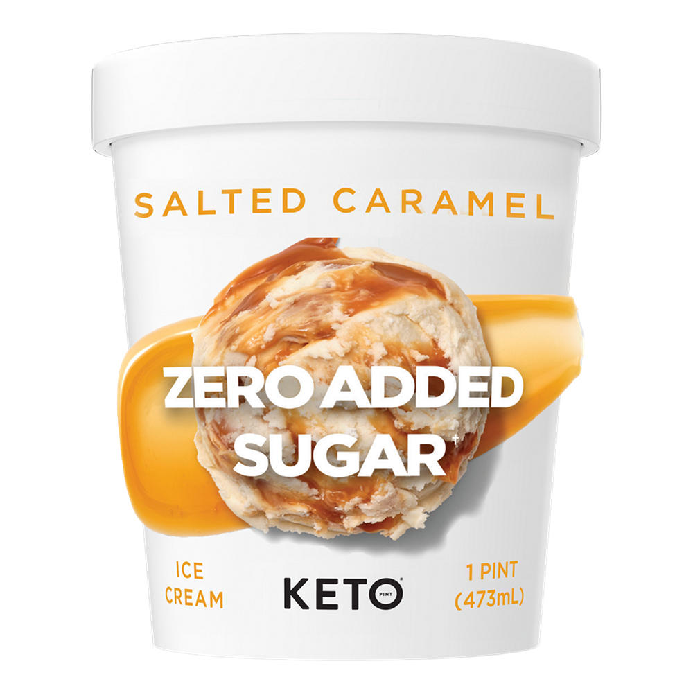 Keto Pint Zero Added Sugar Salted Caramel Ice Cream, 1 pt