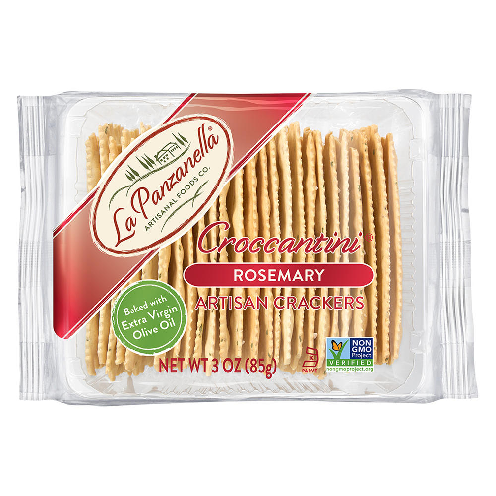 La Panzanella Croccantini Mini Artisan Crackers - Rosemary, 3 oz