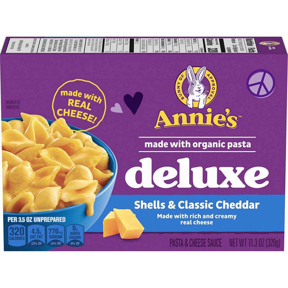 Annie's Deluxe Shells & Classic Cheddar Macaroni & Cheese, 11.3 oz