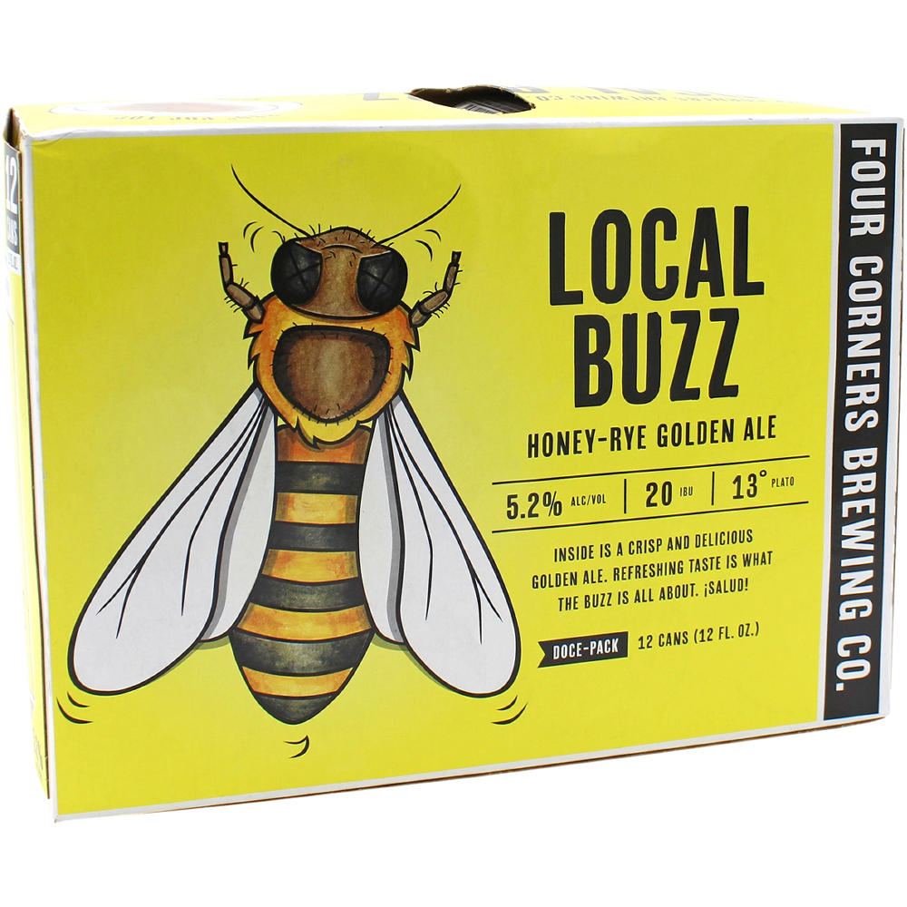 Four Corners Local Buzz Golden Ale Craft Beer 12 pk Cans, 12 oz