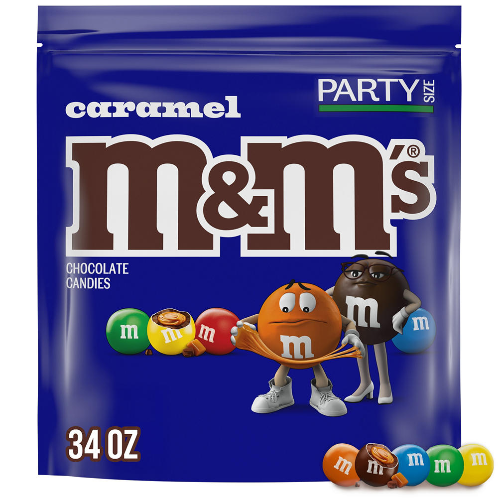 M&M'S Caramel Milk Chocolate Candy - Party Size, 34 oz