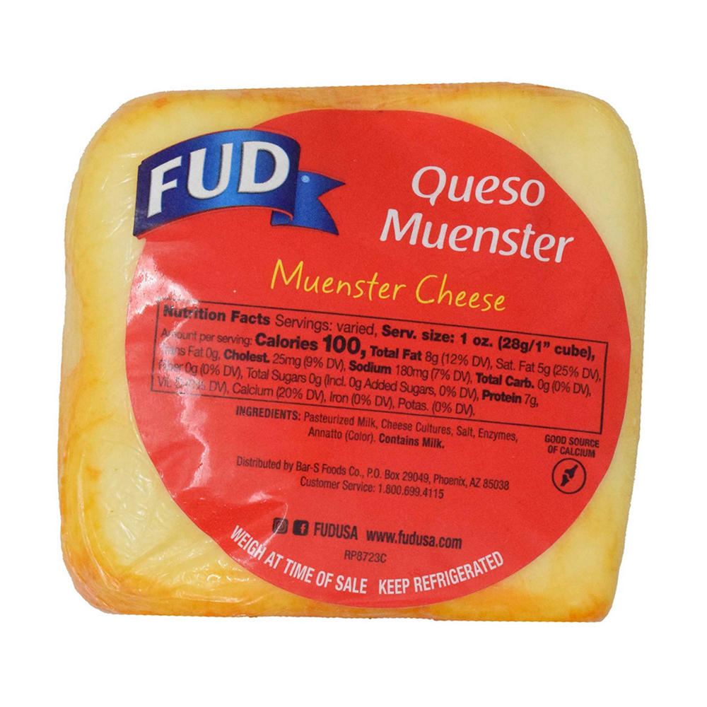 Fud Muenster Cheese Wedge, Avg. 0.65 lb