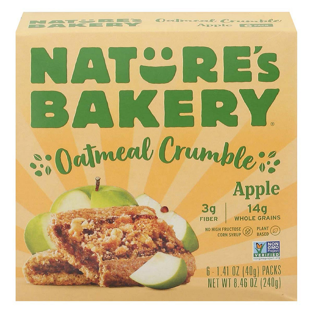 Nature's Bakery Oatmeal Crumble - Apple, 6 ct