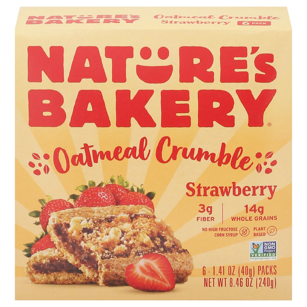 Nature's Bakery Oatmeal Crumble - Strawberry, 6 ct