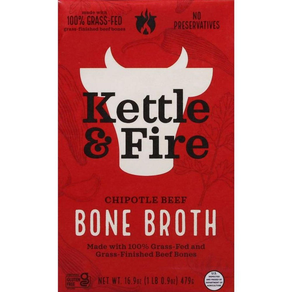 Kettle & Fire Chipotle Beef Bone Broth, 16.9 oz