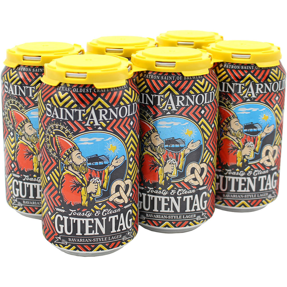Saint Arnold Guten Tag Bavarian Style Lager Craft Beer 6 pk Cans, 12 oz