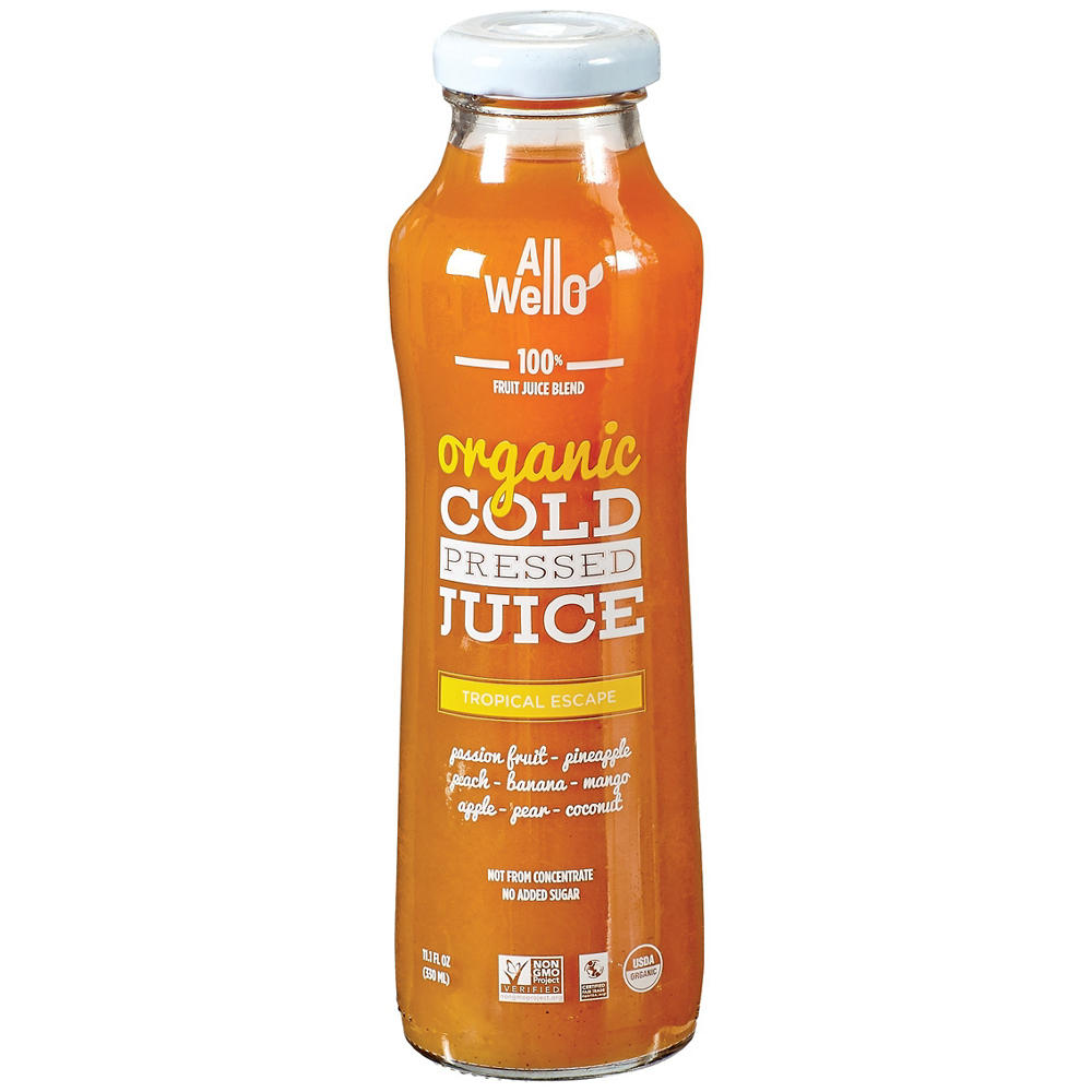 AllWellO Tropical Escape Organic Cold Pressed Juice, 11.1 oz